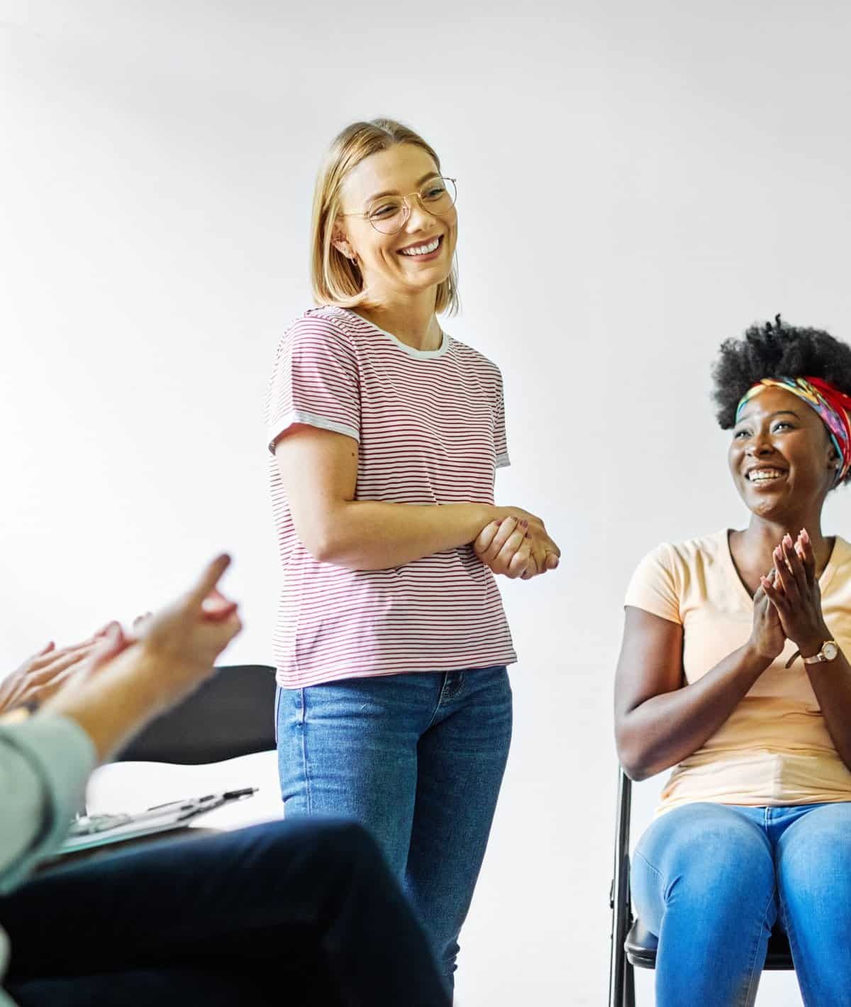 DBT helps a client feel confident during group therapy